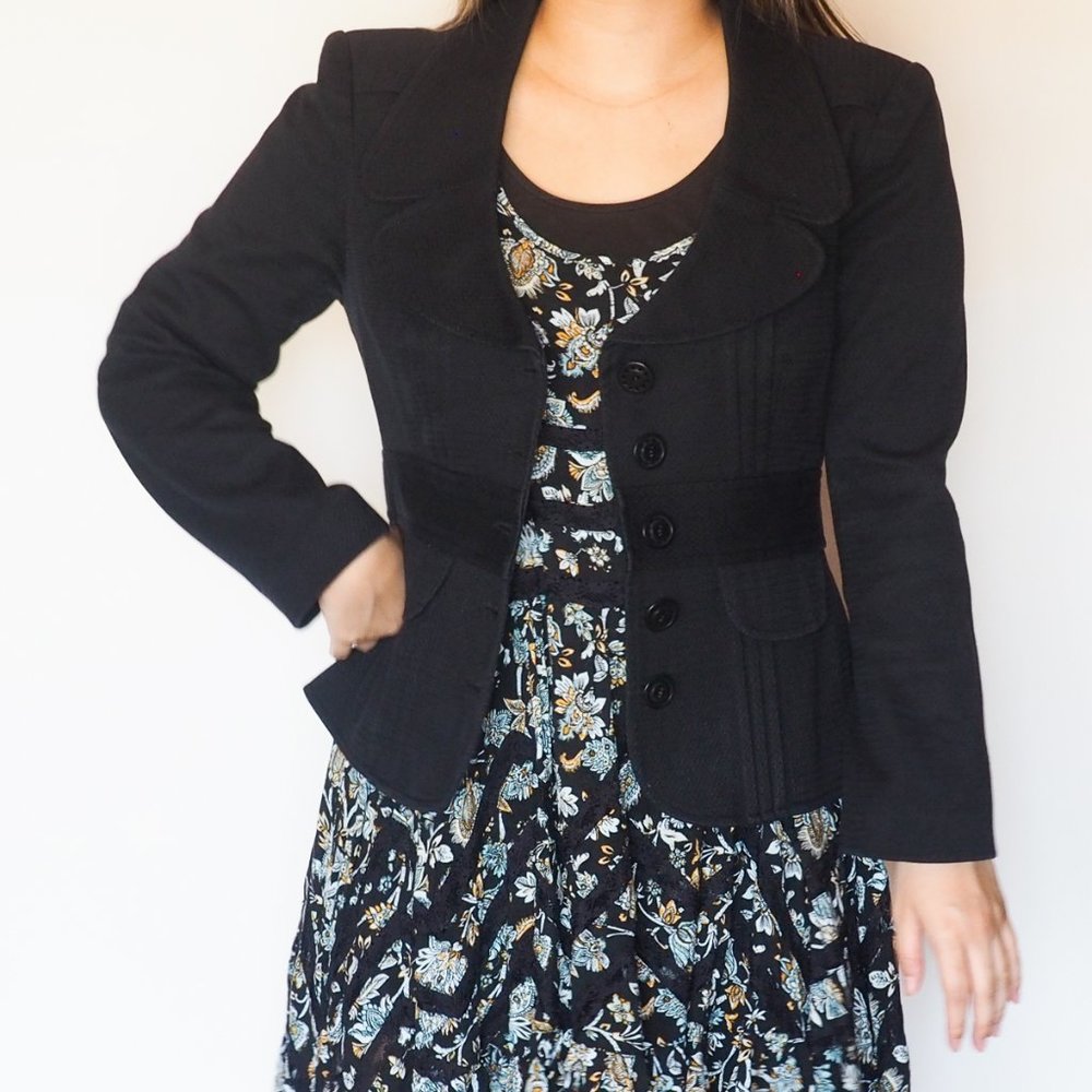 Nanette Lepore Black Blazer Suit Jacket